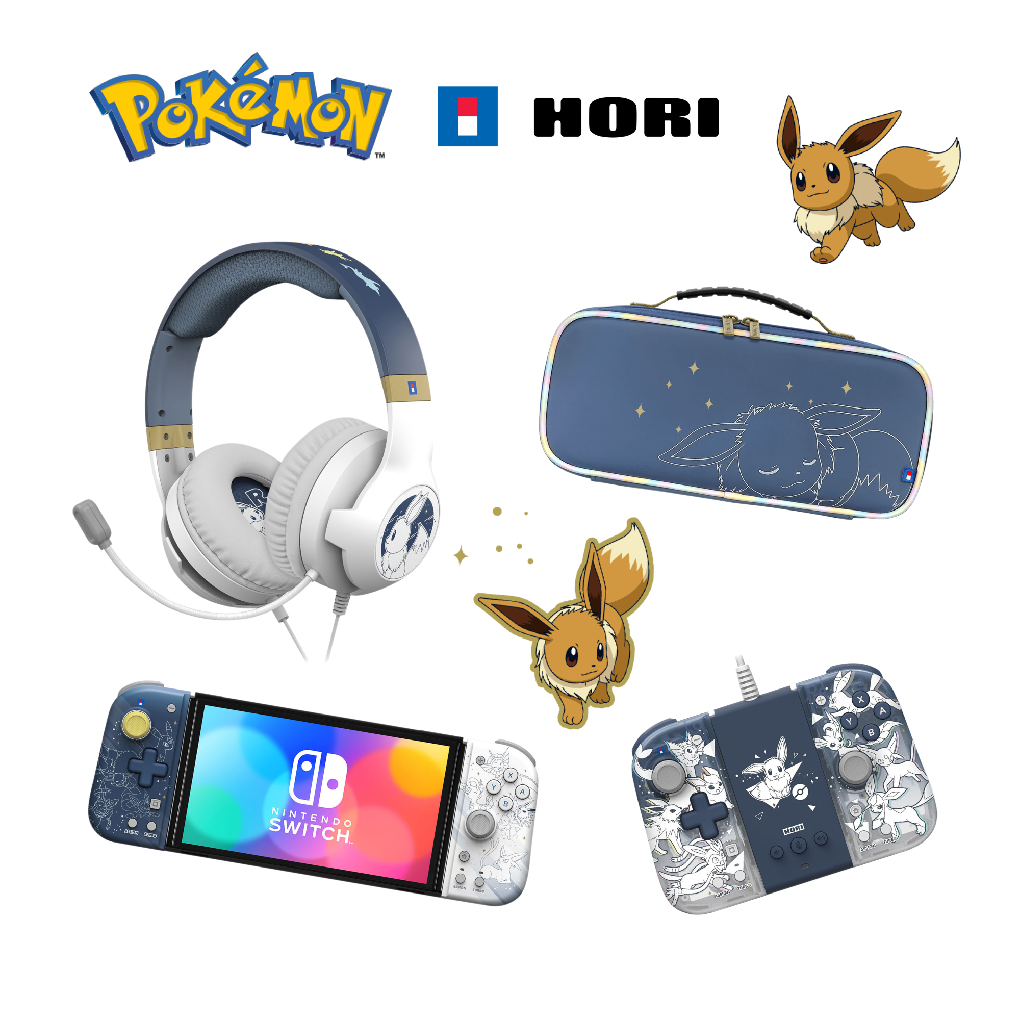 【NS Switch】HORI 原廠授權 寶可夢伊布家族專用搖桿