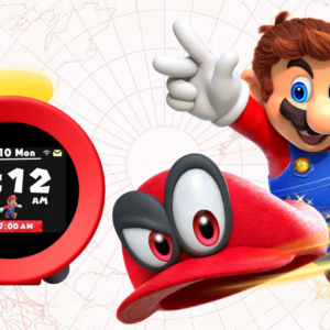 「圖片展示 Nintendo Sound Clock Alarmo 任天堂智慧互動鬧鐘,搭載2.8吋LCD顯示器與35款遊戲音效鬧鈴,結合智慧睡眠感應技術,讓起床體驗更具互動與樂趣。」