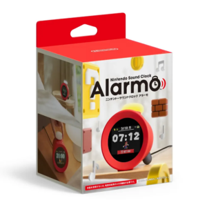 「圖片展示 Nintendo Sound Clock Alarmo 任天堂智慧互動鬧鐘，搭載2.8吋LCD顯示器與35款遊戲音效鬧鈴，結合智慧睡眠感應技術，讓起床體驗更具互動與樂趣。」