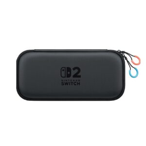 Nintendo Switch 2 原廠便攜包搭配螢幕保護貼，提供主機外出收納與防刮防震保護功能，輕巧實用的必備配件組合。