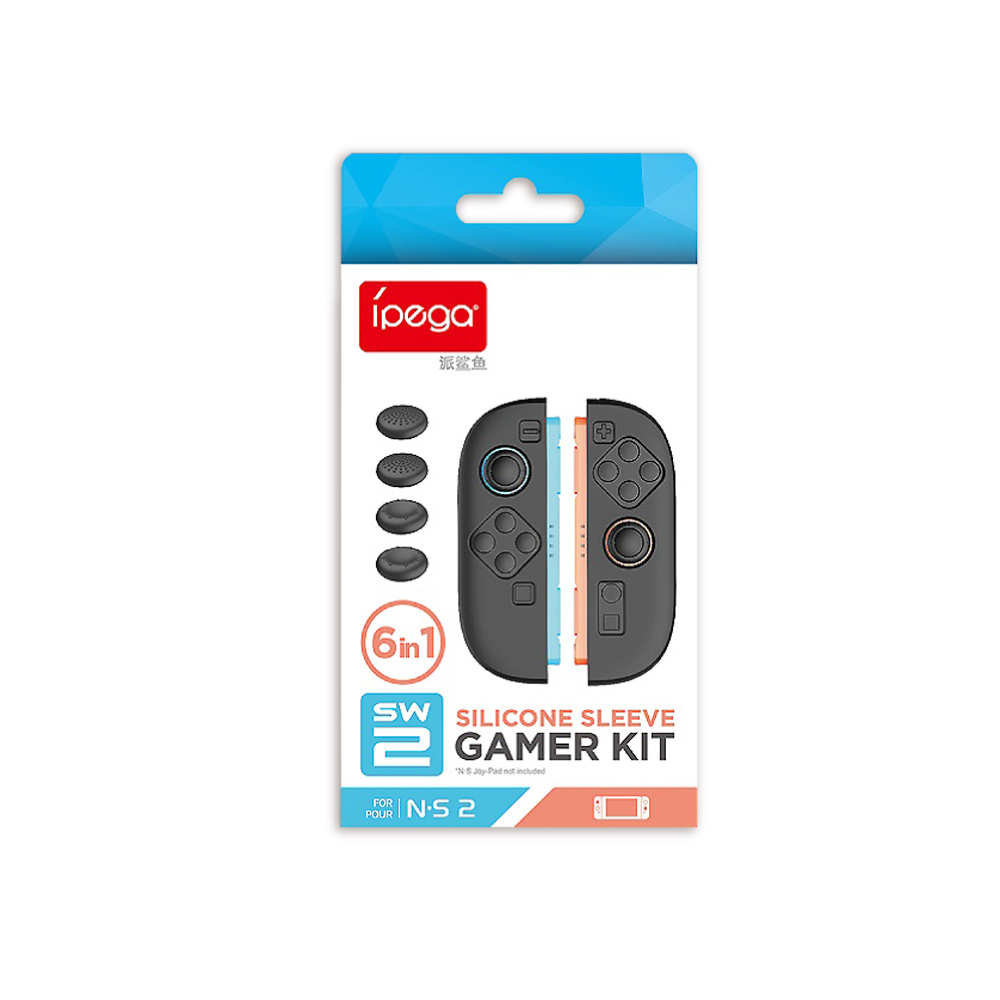 【NS周邊】《派鯊魚》Switch 2 Joy-Con 矽膠搖桿套(黑):圖片 2