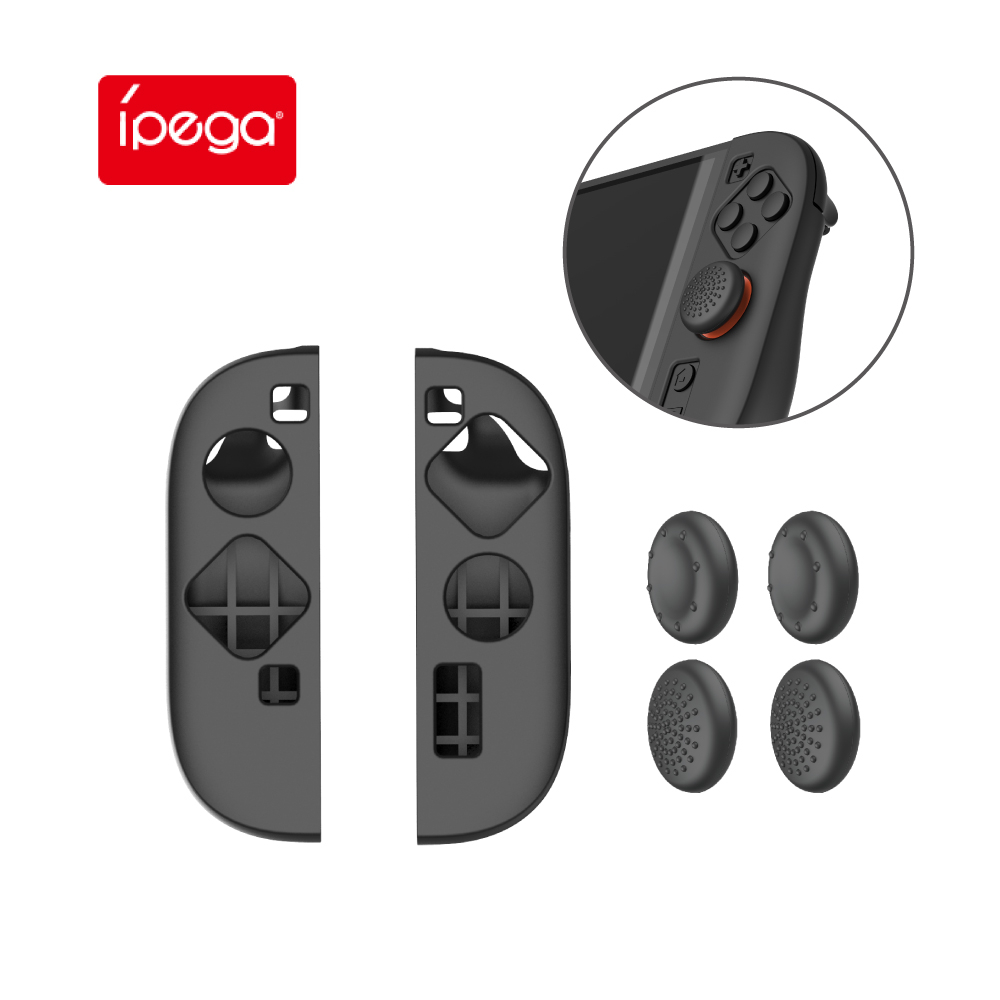 【NS周邊】《派鯊魚》Switch 2 Joy-Con 矽膠搖桿套(黑)