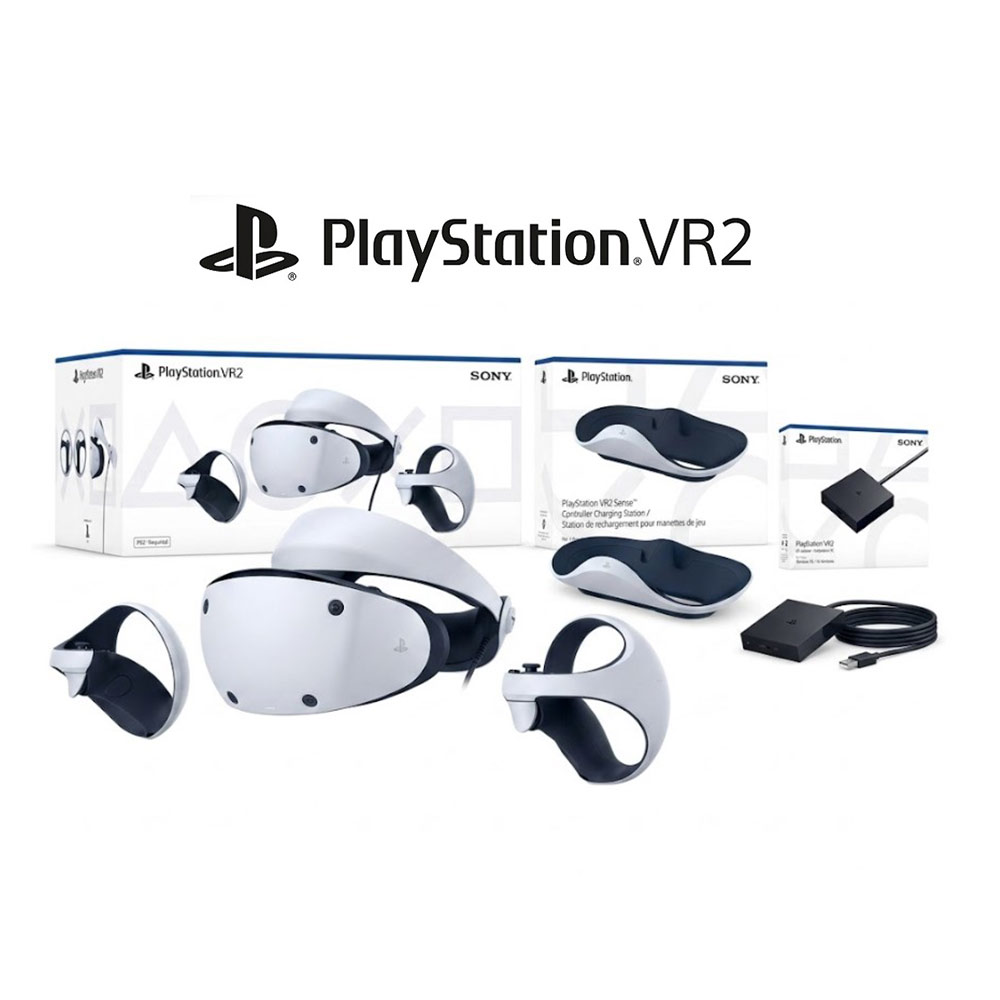 【PS5VR】SONY 索尼 PlayStation 5 VR2 頭戴VR裝置+原廠充電座+PC轉接線