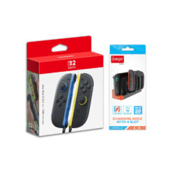 【NS2周邊】新色上市 Nintendo Switch2  Joy-Con 2（L）藍色 /（R）淺黃色 +副廠充電座